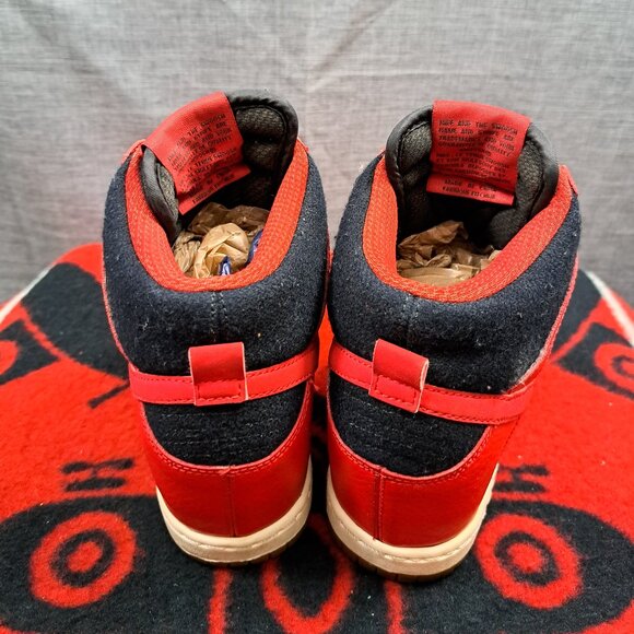 Size 6 Nike Dunk BRED Sky Hi Essential Wedge Heel Women 644877-015 Black Red - Picture 4 of 10